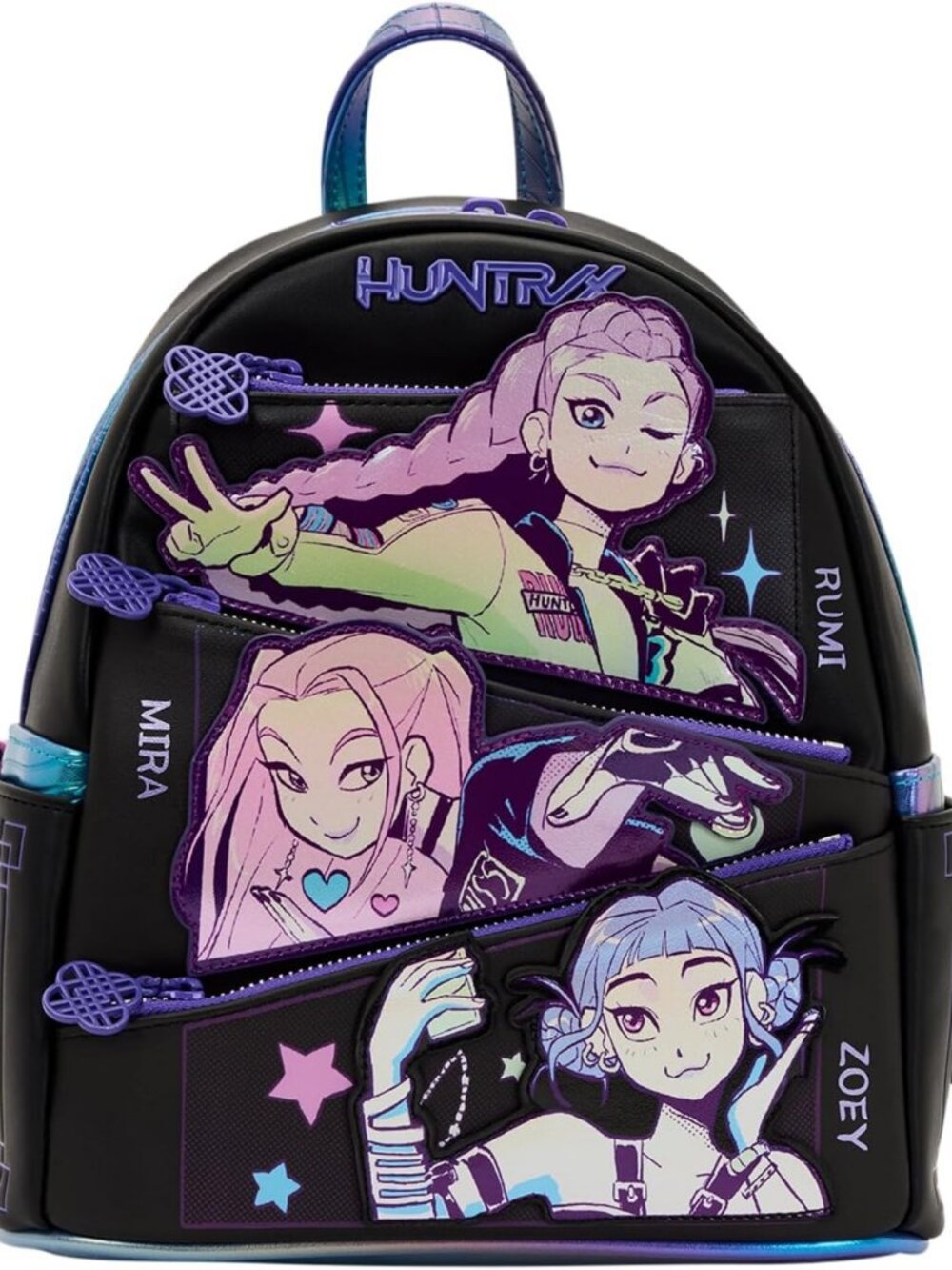 KPop Demon Hunters Mini Backpack with Photo Card Charm | Cute Lounge Bag
